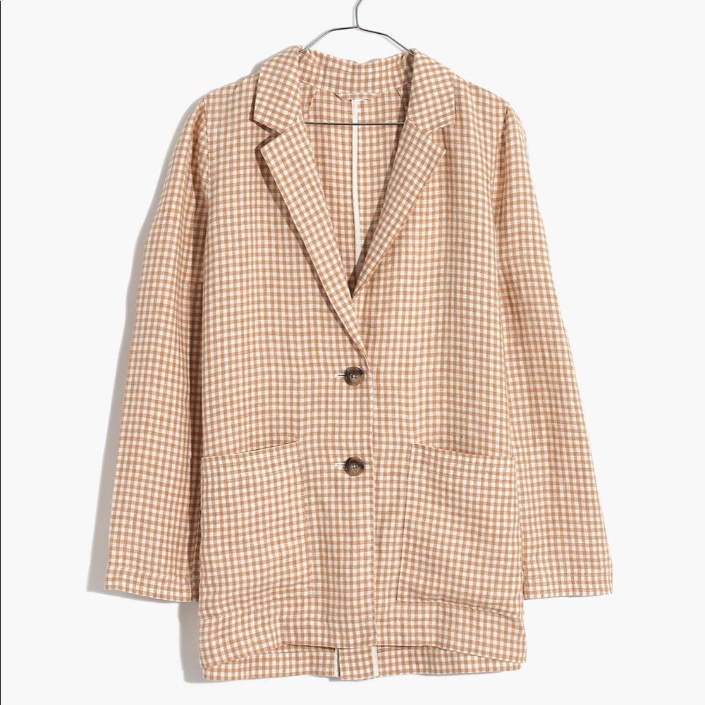 MADEWELL Dorset Gingham Blazer Small